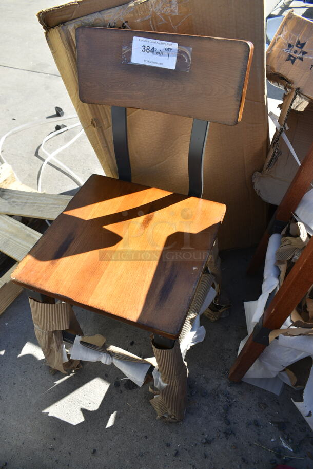 BRAND NEW SCRATCH AND DENT! Lancaster Table & Seating Wooden Dining Height Chair. - Image 1 of 5
