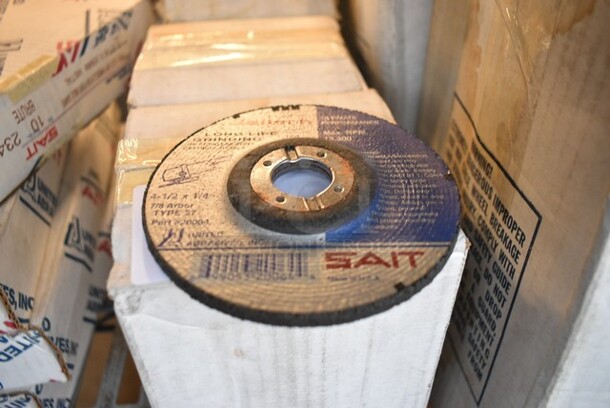 3 Box of 25 BRAND NEW! United Abrasives SAIT 20064 Depressed Center Grinding Wheel, 27, 4-1/2" Dia, 1/4" Thick, 7/8" Arbor Hole Size, Aluminum Oxide. 3 Times Your Bid! - Image 3 of 4