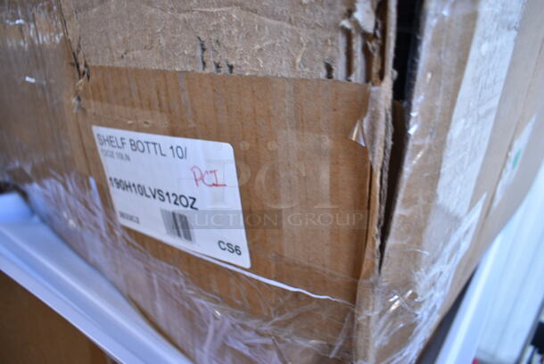 PALLET LOT of 28 BRAND NEW Boxes Including 394365L Noble Products Powder-Free Disposable Clear Vinyl Gloves for Foodservice - Large - 1000/Case, Choice Portion Cup Lid, 50010W Choice 10 oz. White Poly Paper Hot Cup - 1000/Case, Choice 24 oz Clear Hinged Lid Container, 190H10LVS12OZ Avantco 178SLD10LN12 10 Lane Gravity Feed Bottle Organizer for 8 oz. and slim 12 oz. Bottles, 129MCR50W Choice 48 oz. White 9" Round Microwavable Heavy Weight Container with Lid - 150/Case, Avantco 177MX20DOOR Front Cover with Feed Chute for MX20 Series Slicer and Shredder Attachments, 2 Box 433NHT101H Choice 1/6 Standard Size White "Thank You" Medium-Duty Plastic T-Shirt Bag - 1000/Case, Lavex C Fold Towels, 2 Box Noble Medium Gloves, Choice 5 5/8" Neon Plastic Test Tube Shot / Shooter with Assorted Colors - 1000/Case, Galaxy 177BSKTCFSM Freezer Basket for CF5 and CF7 Commercial Chest Freezers, 395TO961 EcoChoice 9" x 6" x 3" Compostable Sugarcane / Bagasse 1 Compartment Take-Out Container - 200/Case, 130TASTERSP Choice 3" White Plastic Tasting Spoon - 3000/Case. 28 Times Your Bid! - Image 6 of 12