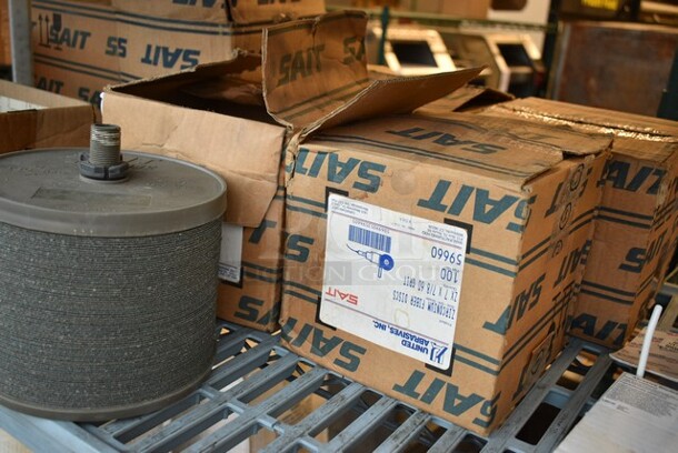 4 Boxes of 100 BRAND NEW! United Abrasives SAIT 59660 Zirconium Fiber Disc for Aggressive Grinding. 4 Times Your Bid! - Image 3 of 4