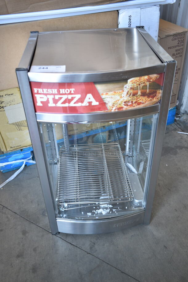 BRAND NEW SCRATCH AND DENT! ServIt 423PDW12D1S Stainless Steel Commercial Countertop 12" Full-Service Countertop Display Warmer with 4 Shelves. 120 Volts, 1 Phase. Tested and Working! - Image 2 of 6