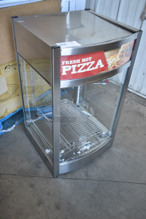 BRAND NEW SCRATCH AND DENT! ServIt 423PDW12D1S Stainless Steel Commercial Countertop 12" Full-Service Countertop Display Warmer with 4 Shelves. 120 Volts, 1 Phase. Tested and Working! - Image 3 of 6