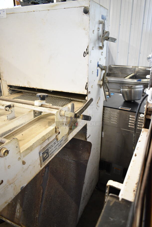 Metal Commercial Floor Style Dough Sheeter. Tested and Working! - Image 7 of 7