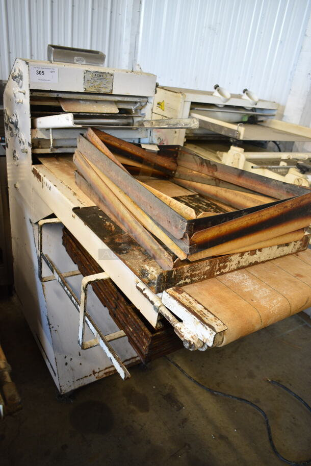 Acme 8 Metal Commercial Floor Style Dough Sheeter. Comes w/ Cake Collars and Baking Pans. 115 Volts, 1 Phase. Cannot Test Due To Cut Power Cord - Image 2 of 8