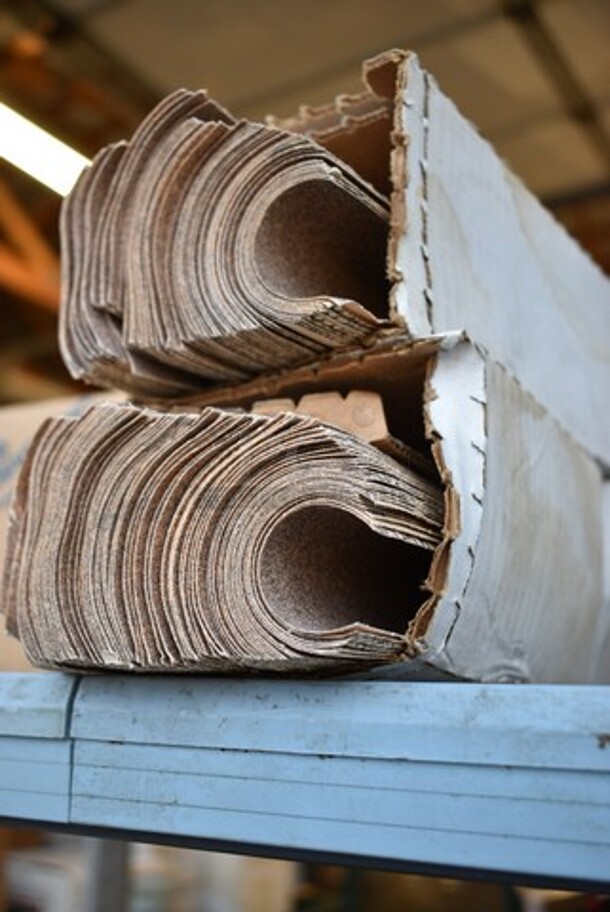 2 Boxes of 100 BRAND NEW! United Abrasive SAIT 84173 2-3/4x17-1/2 Aluminum Oxide Clip-On Fileboard Sanding Sheets 80 Grit. 2 Times Your Bid! - Image 3 of 4