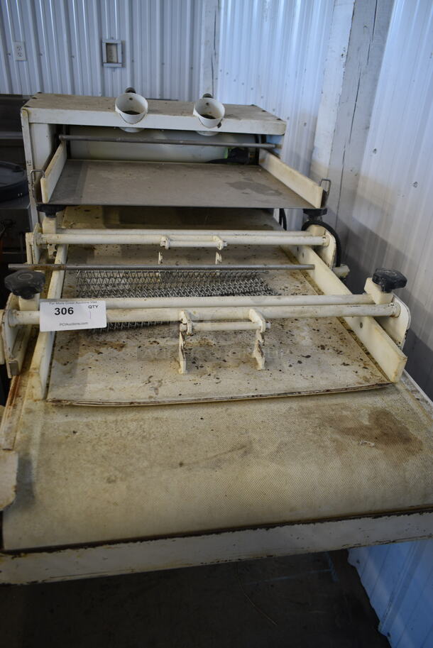 Metal Commercial Floor Style Dough Sheeter on Commercial Casters. Cannot Test Due To Plug Style - Image 3 of 7