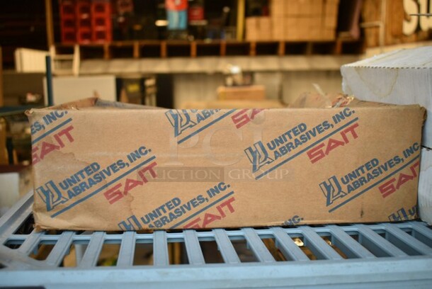 Box of 20 BRAND NEW! United Abrasive SAIT 23455 14X1/8X20mm A24R Heavy Duty General Purpose Portable Saw Cut-Off Wheels - Image 2 of 3