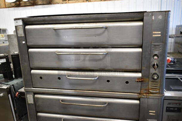 2 Blodgett 981 Stainless Steel Commercial Natural Gas Powered Double Deck Pizza Ovens. 50,000 BTU. 2 Times Your Bid! - Image 3 of 10