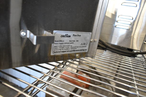2024 Crosson FPO-13 Stainless Steel Commercial Countertop Electric Powered Pizza Oven. 120 Volts, 1 Phase. Tested and Working! - Image 5 of 5