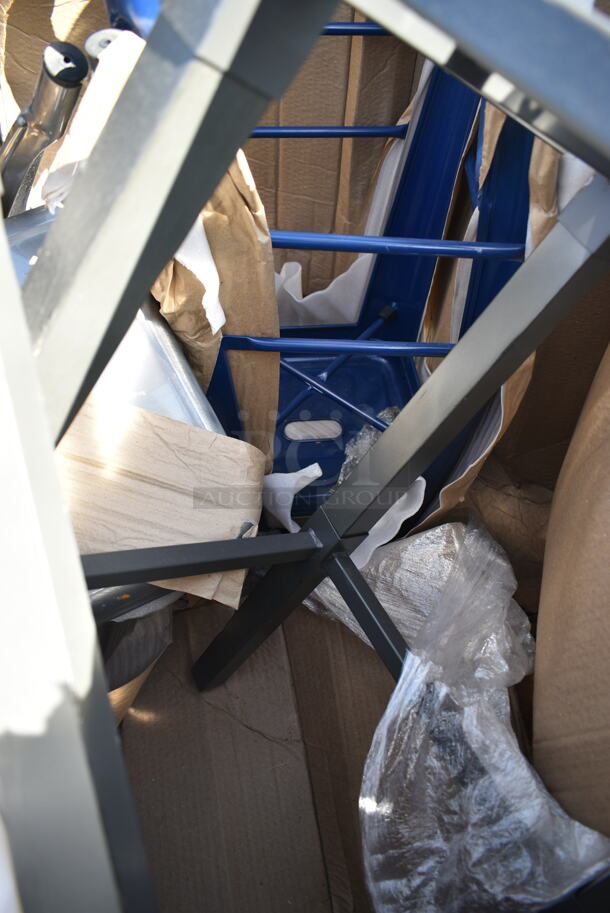 BRAND NEW SCRATCH AND DENT! PALLET LOT of Various Items Including Black Metal Bar Height Chair Frames - Image 7 of 7