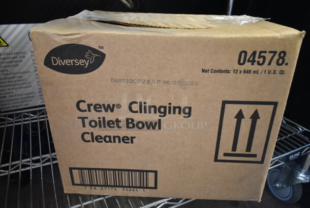 ALL ONE MONEY! Lot of 2 Boxes Including Diversey Crew Clinging Toilet Bowl Cleaner, Soap Dispensers, Dial Antimicrobial and Rubbermaid Wide Angle Braces - Image 2 of 9