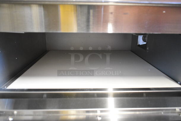 BRAND NEW SCRATCH AND DENT! 2023 Crosson CPO-320 Stainless Steel Commercial Countertop Electric Powered 2 Deck Pizza Oven w/ Cooking Stones. 120 Volts, 1 Phase. Tested and Working! - Image 4 of 7