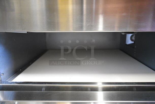 BRAND NEW SCRATCH AND DENT! 2023 Crosson CPO-320 Stainless Steel Commercial Countertop Electric Powered 2 Deck Pizza Oven w/ Cooking Stones. 120 Volts, 1 Phase. Tested and Working! - Image 5 of 7