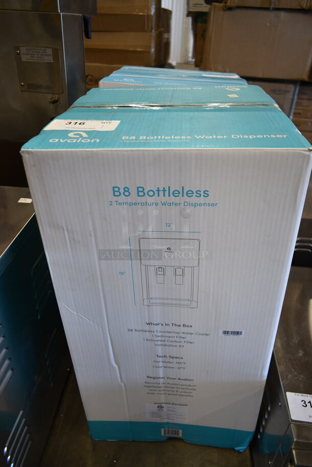 BRAND NEW IN BOX! Avalon H2O B8WHT Metal Countertop Bottleless Water Cooler.  - Image 2 of 7