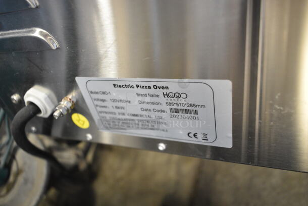 BRAND NEW SCRATCH AND DENT! 2023 Hoocoo CMO-1 Stainless Steel Commercial Countertop Electric Powered Pizza Oven w/ Broken Cooking Stone. 120 Volts, 1 Phase. Tested and Working! - Image 5 of 5