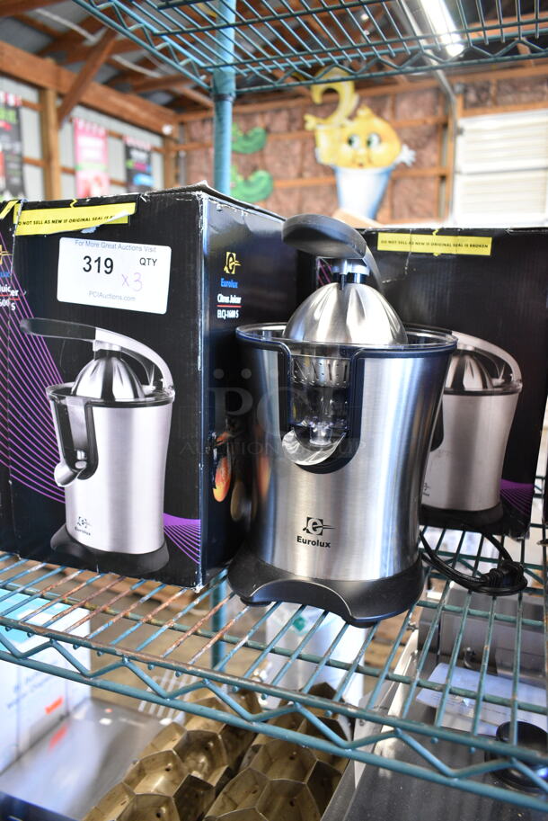 3 BRAND NEW SCRATCH AND DENT! Eurolux ELCJ-1600S Stainless Steel Countertop Citrus Juicer. 120 Volts, 1 Phase. 3 Times Your Bid! - Image 2 of 5
