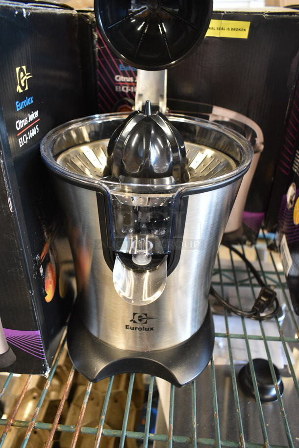 3 BRAND NEW SCRATCH AND DENT! Eurolux ELCJ-1600S Stainless Steel Countertop Citrus Juicer. 120 Volts, 1 Phase. 3 Times Your Bid! - Image 4 of 5