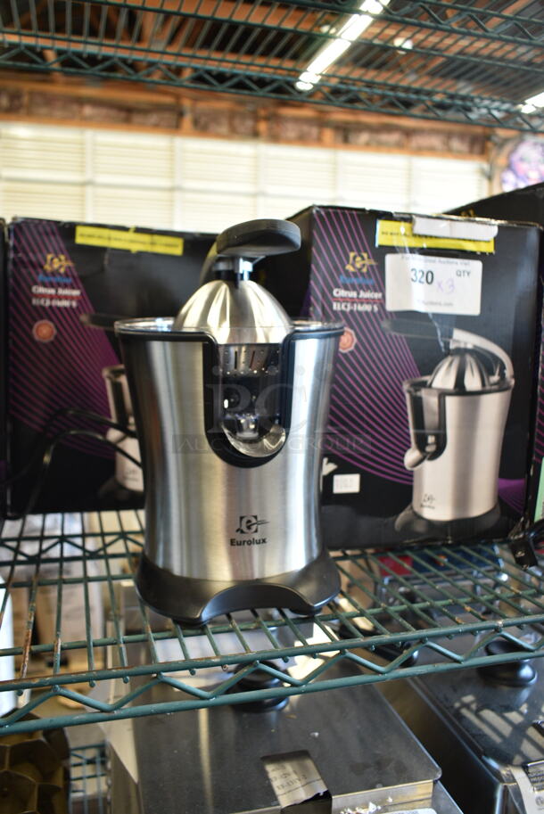 3 BRAND NEW SCRATCH AND DENT! Eurolux ELCJ-1600S Stainless Steel Countertop Citrus Juicer. 120 Volts, 1 Phase. 3 Times Your Bid! - Image 2 of 5