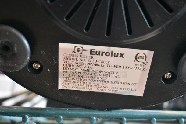 2 BRAND NEW SCRATCH AND DENT! Eurolux ELCJ-1600S/1700S Stainless Steel Countertop Citrus Juicer. 120 Volts, 1 Phase. 2 Times Your Bid! - Image 6 of 6