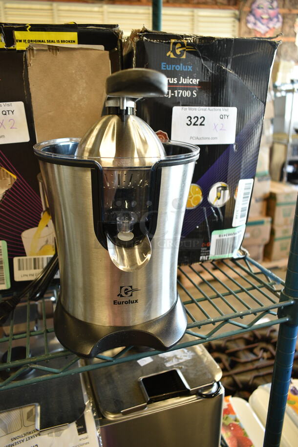 2 BRAND NEW SCRATCH AND DENT! Eurolux ELCJ-1600S/1700S Stainless Steel Countertop Citrus Juicer. 120 Volts, 1 Phase. 2 Times Your Bid! - Image 3 of 6