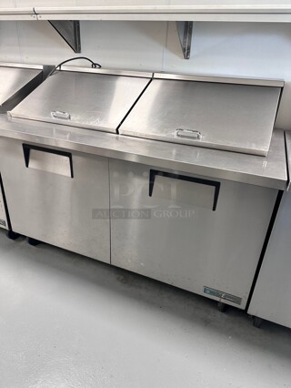 Late Model True TSSU-60-16-HC 60 inch 2 Door Refrigerated Sandwich Prep Table 115 Volt Working