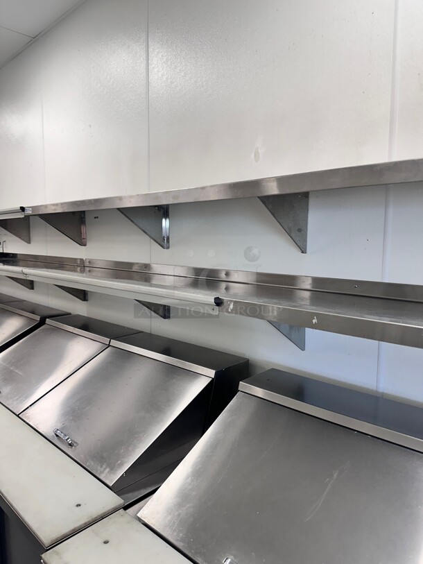GSW USA WS-W1496 14 x 96 S/s Wall Mount Shelf w/Mounting Brackets - Image 1 of 5