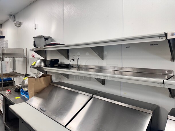 GSW USA WS-W1496 14 x 96 S/s Wall Mount Shelf w/Mounting Brackets - Image 5 of 5