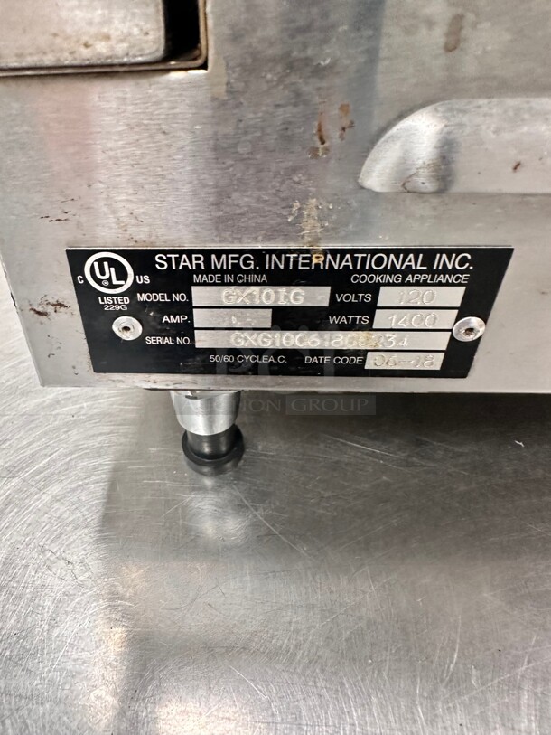 Star GX10IG Single Commercial Panini Press w/ Cast Iron Grooved Plates, 120v Working - Image 5 of 7