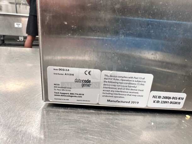 Date Code Genie DCG 2.0  customizable labeling system 115 Volt Working - Image 8 of 10
