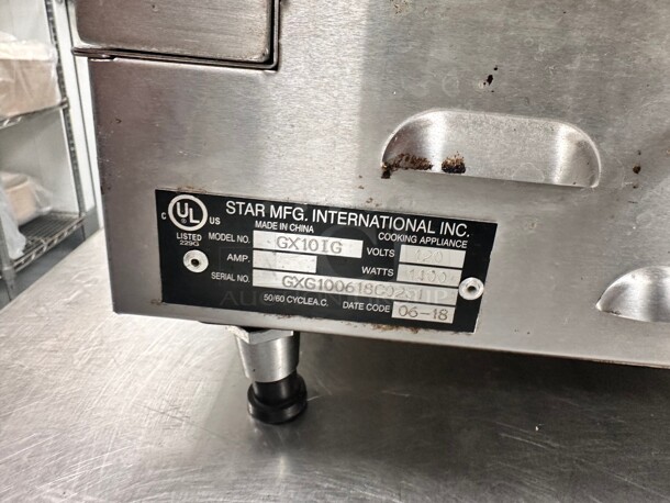 Star GX10IG Single Commercial Panini Press w/ Cast Iron Grooved Plates, 120v Working - Image 3 of 5