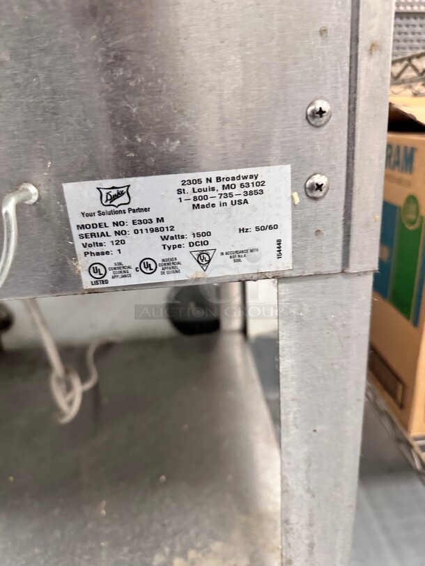 Late Model Duke E303 Aerohot Electric 3-Well Steamtable Hot Food Unit, 120V Working - Image 5 of 6