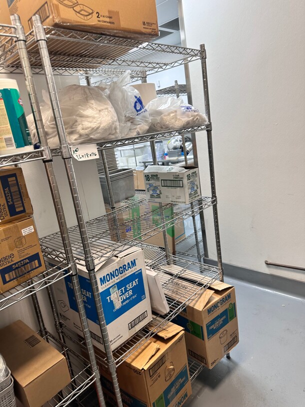 Commercial Stainless Steel Wire Racks 
36x18x76 - Image 1 of 3