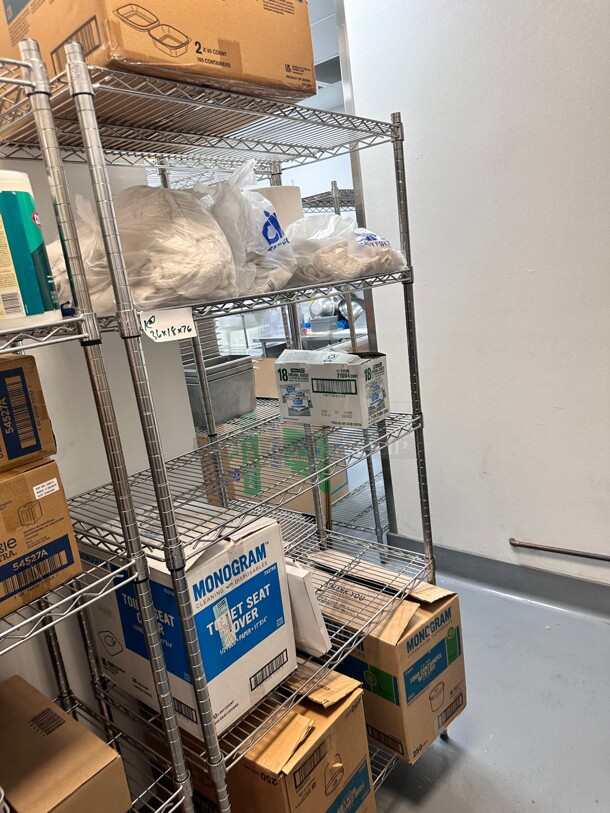 Commercial Stainless Steel Wire Racks 
36x18x76 - Image 3 of 3