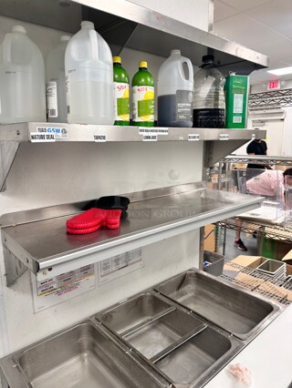 GSW WS-W1448 Solid Wall Shelf, Stainless Steel, 14 x 48
