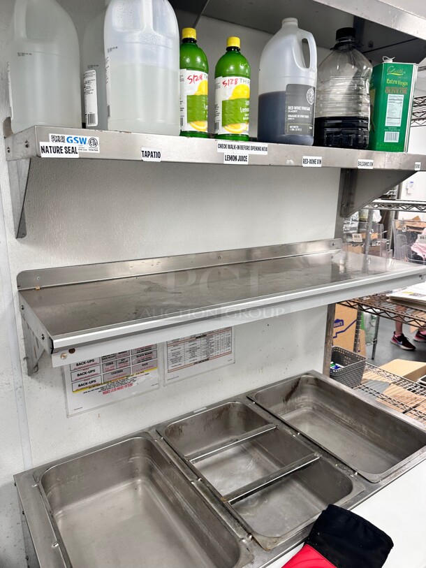 GSW WS-W1448 Solid Wall Shelf, Stainless Steel, 14 x 48 - Image 5 of 5