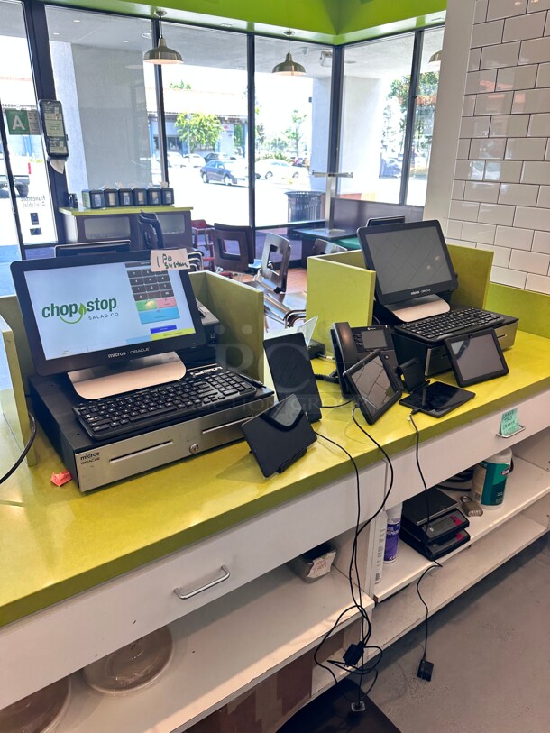 Oracle Micros Premier POS Systems for Restaurants, Bars, Cafés With Printers and Cash Register - Image 2 of 8