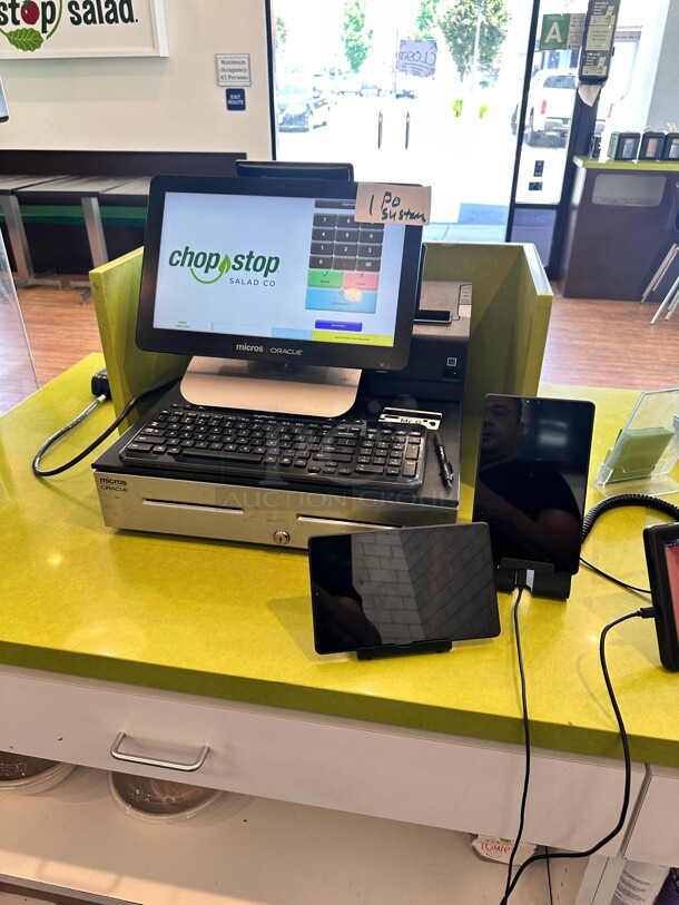 Oracle Micros Premier POS Systems for Restaurants, Bars, Cafés With Printers and Cash Register - Image 3 of 8