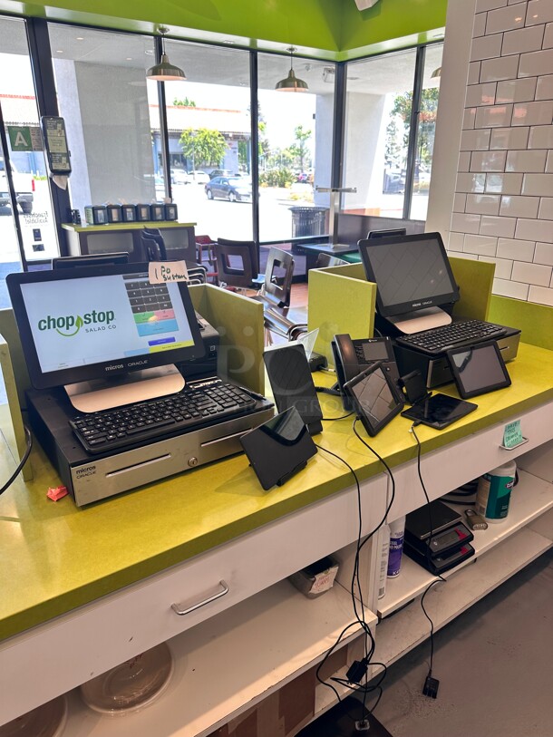 Oracle Micros Premier POS Systems for Restaurants, Bars, Cafés With Printers and Cash Register - Image 6 of 8