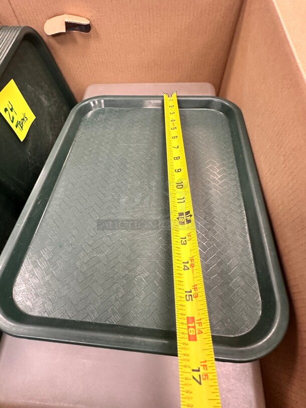 Choice 16 x 12 Green Plastic Fast Food Tray - Image 5 of 5