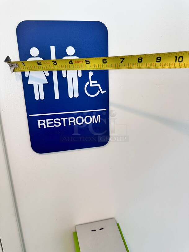 Plastic Accessible Restroom Sign - Restroom Blue
9X6 - Image 2 of 3