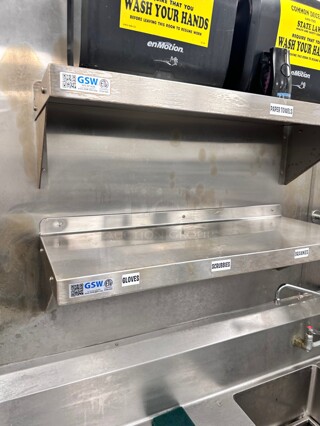 GSW WS-W1436 Solid Wall Shelf, Stainless Steel, 14 x 36