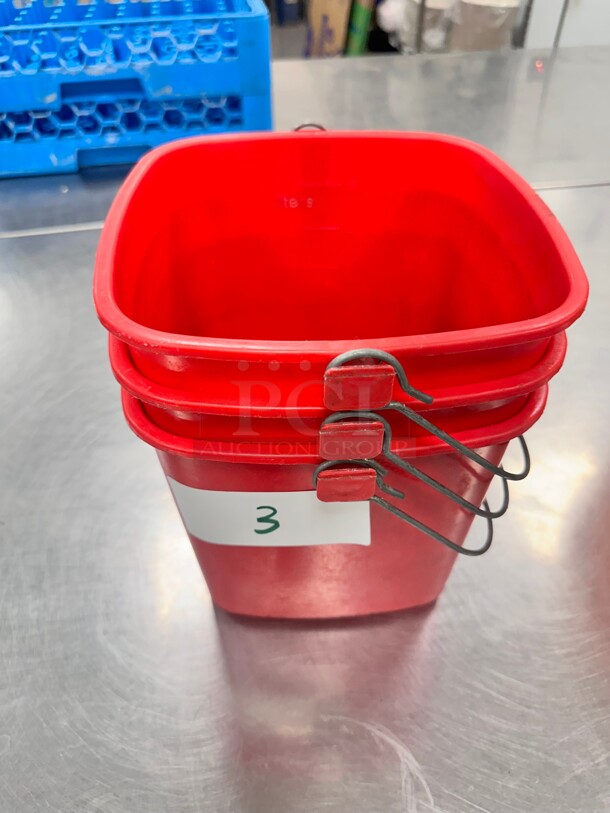 Noble Products 3 Qt. Red Sanitizing Pail - Image 5 of 5
