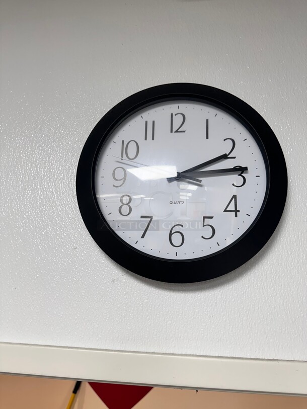 Bernhard Products Black Wall Clock, Large 13-Inch Quartz Battery Operated - Image 3 of 3