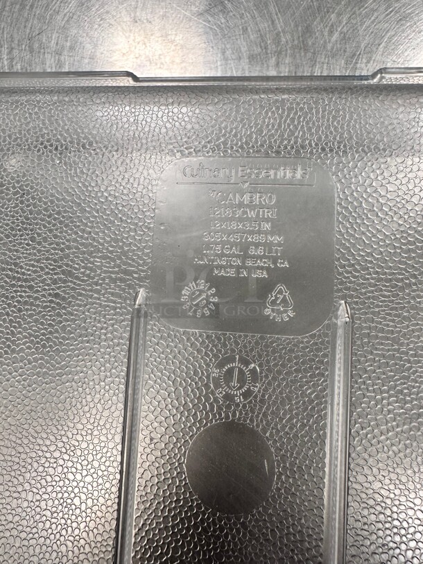 Cambro 12186CW135 3 gal Camwear Food Storage Container - Clear - Image 5 of 5