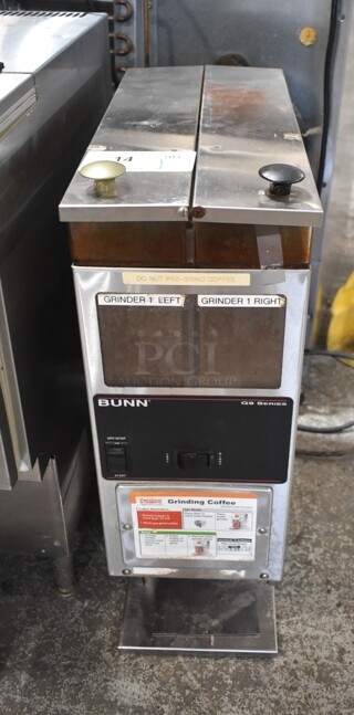 Bunn G9-2 HD Stainless Steel Commercial Countertop Coffee Bean Grinder. 120 Volts, 1 Phase. Tested and Working!