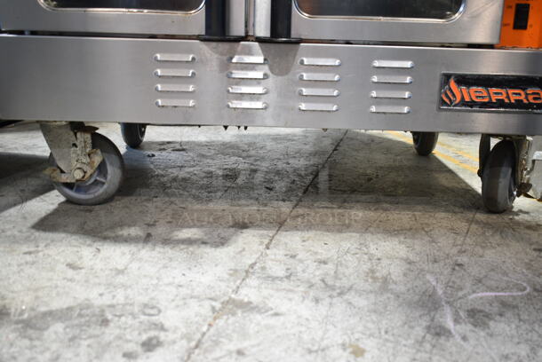 2 Sierra SRCO  Stainless Steel Commercial Natural Gas Powered Full Size Convection Ovens w/ View Through Doors, Metal Oven Racks and Thermostatic Controls on Commercial Casters. 2 Times Your Bid! - Image 3 of 7