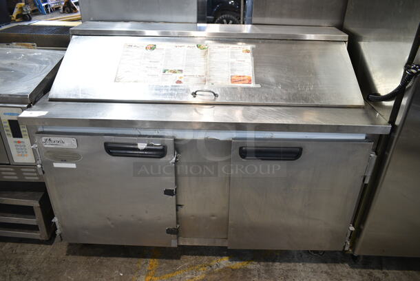 2016 Leader ESLM60S/C Stainless Steel Commercial Sandwich Salad Prep Table Bain Marie Mega Top on Commercial Casters. 115 Volts, 1 Phase. Tested and Working! - Image 1 of 6
