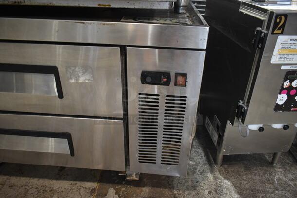Avantco 178CHEFBSE36 Stainless Steel Commercial 2 Drawer Chef Base on Commercial Casters. 115 Volts, 1 Phase. Tested and Working! - Image 2 of 7