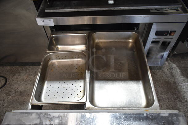 Avantco 178CHEFBSE36 Stainless Steel Commercial 2 Drawer Chef Base on Commercial Casters. 115 Volts, 1 Phase. Tested and Working! - Image 3 of 7