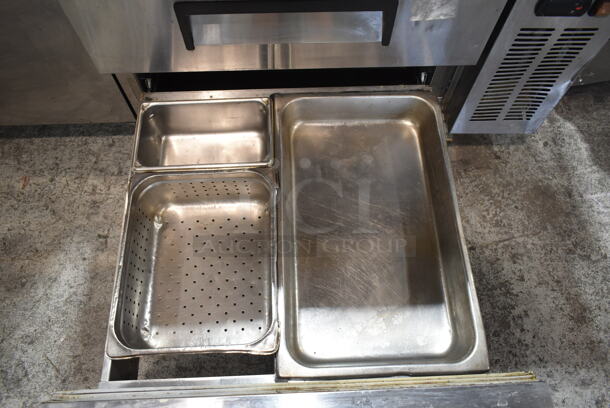 Avantco 178CHEFBSE36 Stainless Steel Commercial 2 Drawer Chef Base on Commercial Casters. 115 Volts, 1 Phase. Tested and Working! - Image 4 of 7